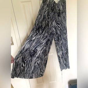 ASOS Black and white zebra print palazzo pants